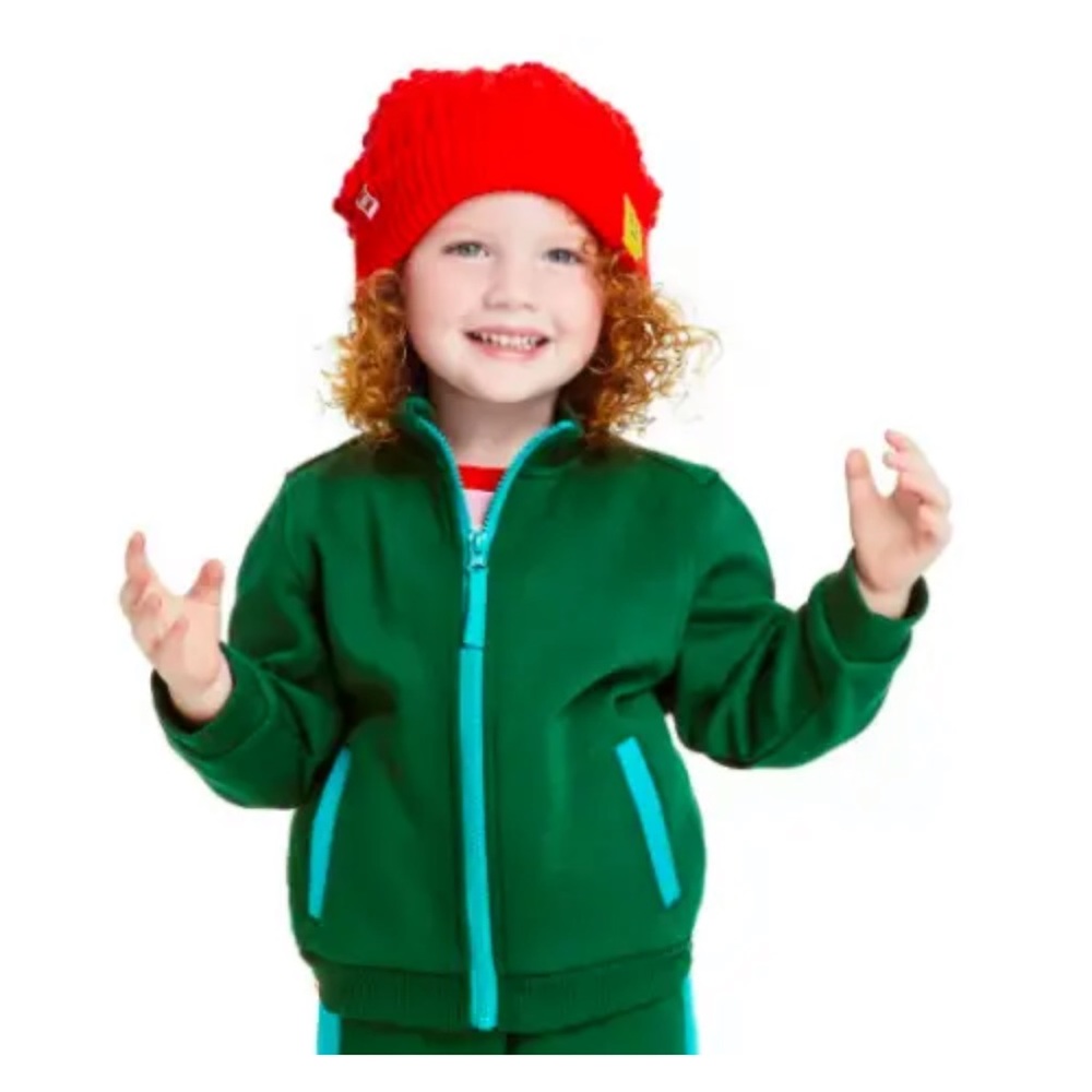 Boys green Zip Sweater Track Jacket 2T - Back to Shoool
